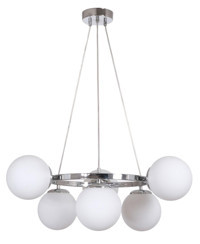 Fer Avize Tekli Gri Cam Modern Cam Salon-Oturma Odası Avize