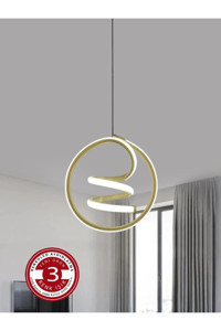 Pera Tekli Gri Sarkıt Modern Alüminyum Salon-Oturma Odası Avize