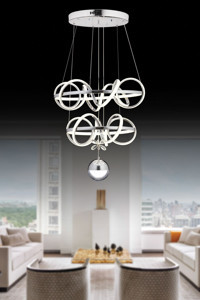 Navemu Kt9090100 Tekli Lacivert Sarkıt Modern Kumaş Salon-Oturma Odası Avize