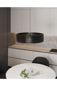 Fer Avize Goldina 2'li Gri Metal Modern Cam Salon-Oturma Odası Avize