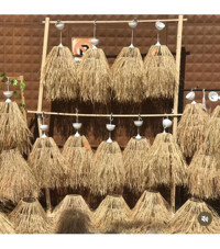 Avizemoda Tekli Mavi Sarkıt Modern Kumaş Salon-Oturma Odası Avize