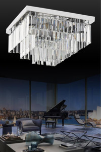 Homing Ayd-3227 Tekli Gri Sarkıt Klasik Kumaş Salon-Oturma Odası Avize