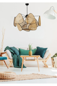 Liderhome Tekli Çok Renkli Pasta Modern Kumaş Bebek-Çocuk Odası Avize