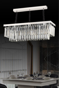 Homing Ayd-3178 Tekli Siyah Kumaş Modern Kumaş Salon-Oturma Odası Avize