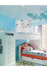 Arpleks Nef Tekli Pembe Modern Plastik Salon Avize