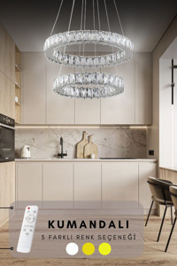 Avizevi Tekli Beyaz Sarkıt Modern Alüminyum Salon-Oturma Odası Avize