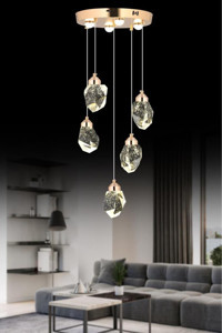 Homing 4'lü Siyah Ahtapot Modern Metal Salon-Oturma Odası Avize