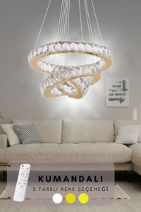Avizevi Tekli Beyaz Sarkıt Modern Cam Salon-Oturma Odası Avize