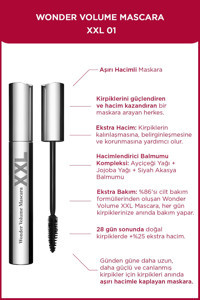 Clarins Wonder Volume XXL 01 Hacim Veren Suya Dayanıklı Siyah Maskara