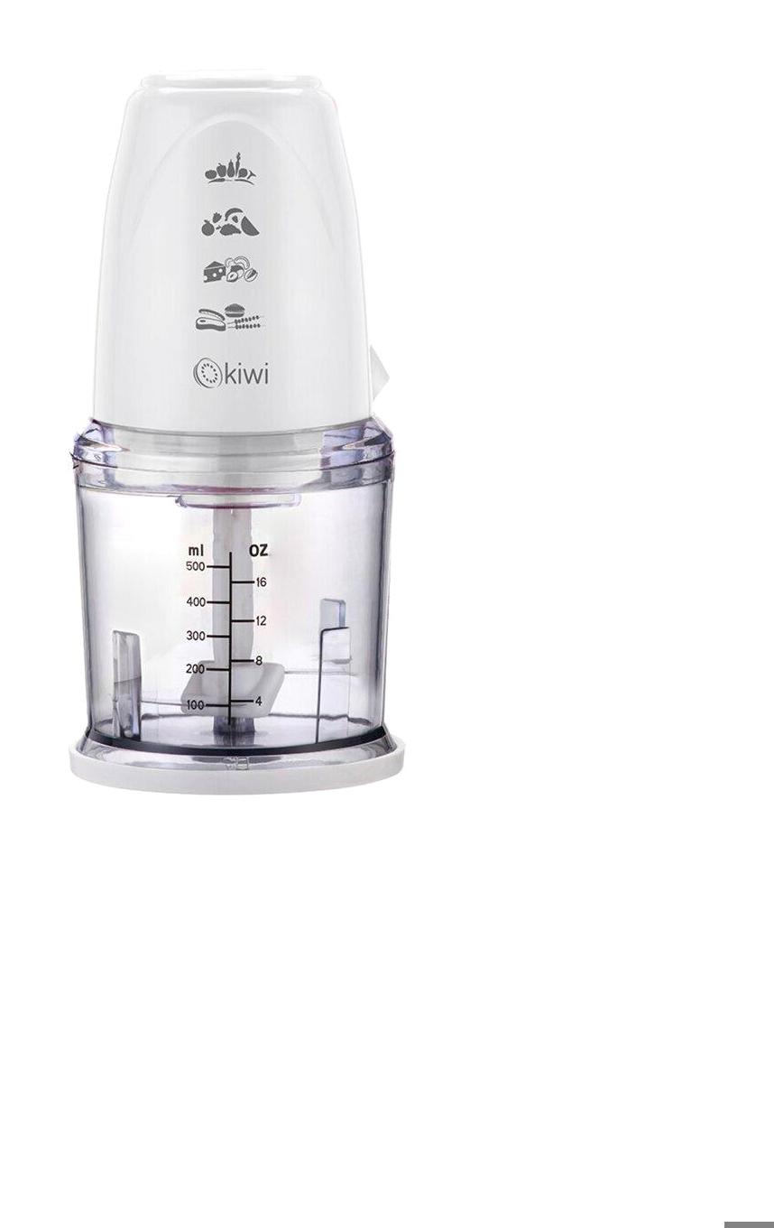 Kiwi Kc-8208 260 W 500 ml Plastik Hazneli Çift Bıçaklı Rondo Beyaz