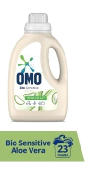Omo Bio Sensitive Aloe Vera Renkliler ve Beyazlar İçin 23 Yıkama Sıvı Deterjan 1.5 lt