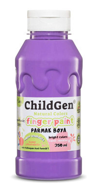 ChildGen Yıkanabilir 350 ml Mor Parmak Boyası