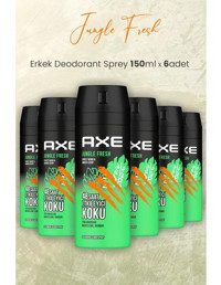 Axe Jungle Fresh Pudrasız Sprey Erkek Deodorant 6x150 ml