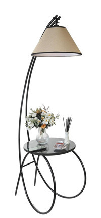 Vivense Güler Pramit Metal Ayaklı 2 Ayaklı Şapka Lambader 165 cm Krem