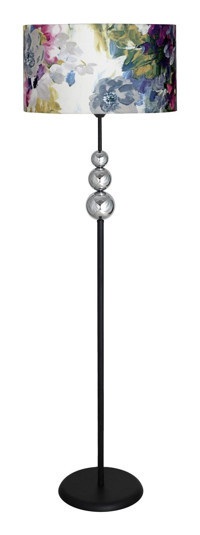 Vinner Gül Desenli Metal Ayaklı Tek Ayak Silindir Lambader 160 cm Çok Renkli