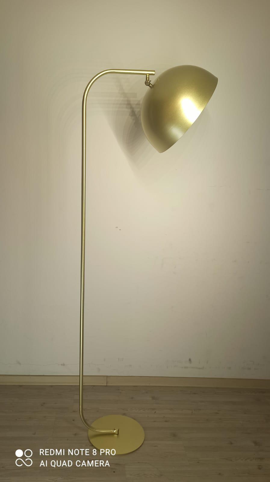 Rys Retro Metal Ayaklı Tek Ayak Küre Lambader 185 cm Gold