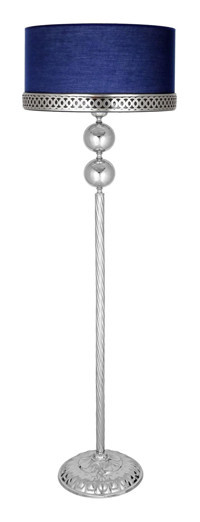 Vinner Çift Küre Metal Ayaklı Tek Ayak Silindir Lambader 160 cm Lacivert
