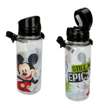 Frocx Mickey Mouse Pipetli Siyah Okul Çocuk Matara 500 ml