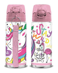 Frocx Unicorn Pipetli Pembe Okul Çocuk Matara 500 ml