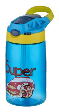 Diller Pipetli Mavi Okul Çocuk Matara 500 ml