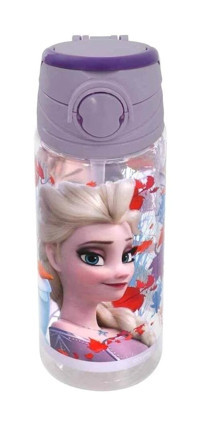 Frocx Frozen Pipetli Lila Okul Çocuk Matara 500 ml