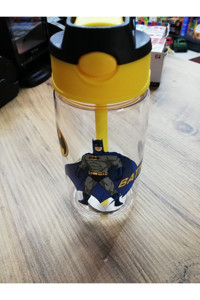 Mikro Batman Pipetli Şeffaf Okul Çocuk Matara 480 ml