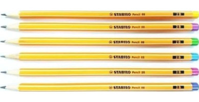 Stabilo 88 6'lı Köşeli Siyah 2B Kurşun Kalem Seti