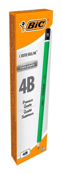 Bic Criterium 12'li Yuvarlak Siyah 4B Kurşun Kalem Seti