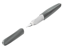 Pelikan Twist Eco Damla Kartuşlu-Pistonlu Pirinç Doldurulabilir M Gri Dolma Kalem