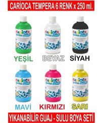 Carioca Yıkanabilir 6'lı Plastik Sulu Boya