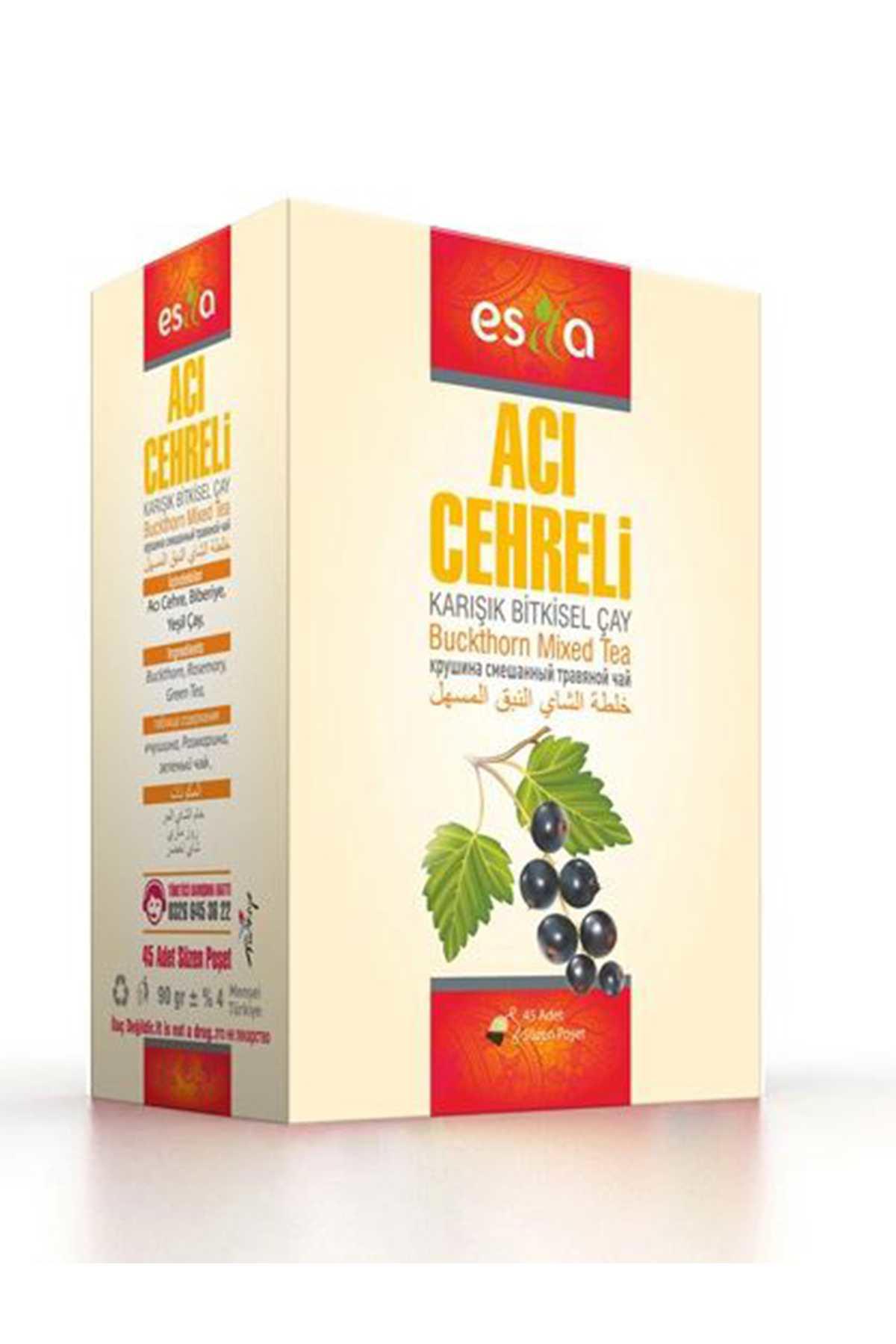 Esila Acı Çehre Karışık Bitki Çayı 90 gr 45 Adet