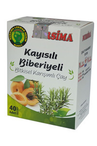 Nursima Kayısılı-Biberiyeli Karışık Bitki Çayı 40 Adet