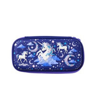 Smiggle Mavi Baskılı Bez Bölmeli Tek Gözlü Dikdörtgen Cüzdan Kalemlik