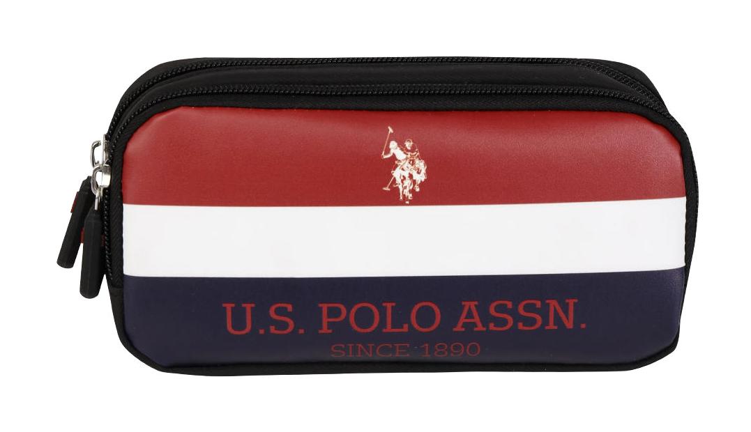 U.S. Polo Assn. PLKLK24177 Çok Renkli Düz Bez Bölmeli Çift Gözlü Dikdörtgen Cüzdan Kalemlik