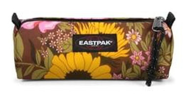 Eastpak Benchmark Single Popflower EK0003728E61 Çok Renkli Desenli Bez Tek Gözlü Silindir Cüzdan Kalemlik