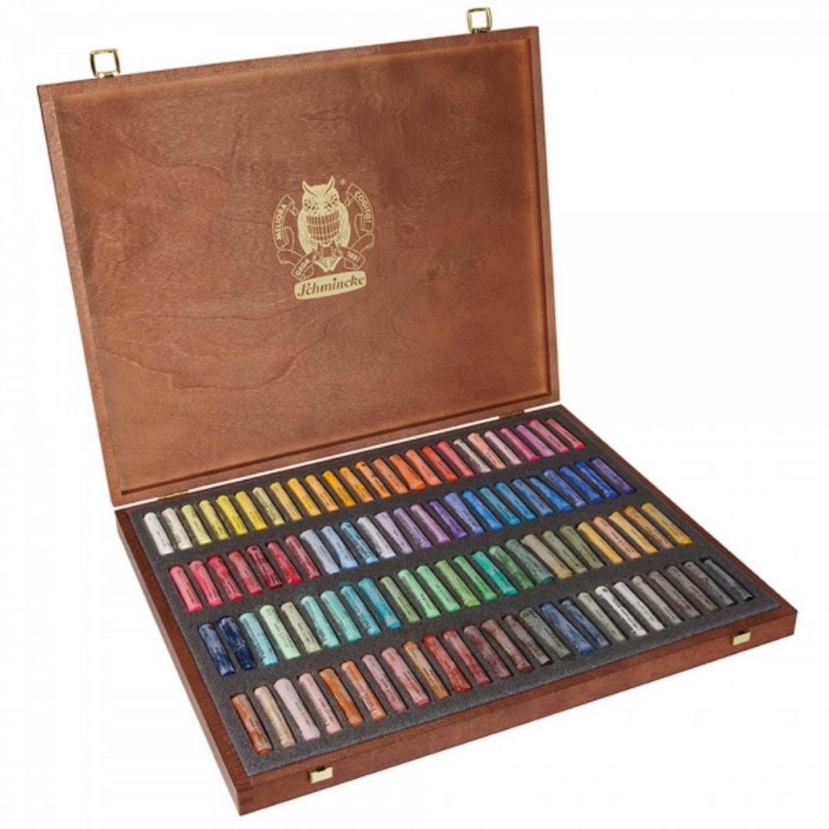 Schmincke Wooden Box Çantalı 100'lü Kuru Pastel Boya