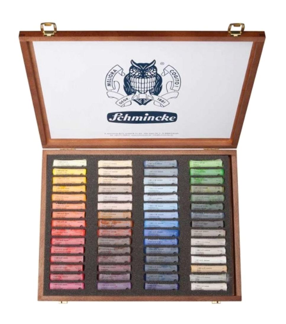 Schmincke Wooden Box Çantalı 60'lı Kuru Pastel Boya