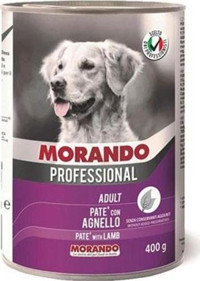 Morando Professional Pate Kuzu Etli Ezme Yetişkin Köpek Maması 400 gr 6'lı