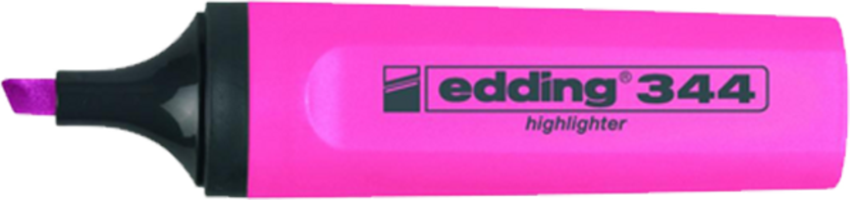 Edding 344 10'lu Neon Pembe Kesik Uçlu Fosforlu Kalem