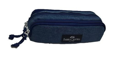 Faber Castell King 2 Mavi Bölmeli Çift Gözlü Cüzdan Kalemlik