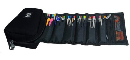 Jacbag Jac-06 Siyah Bölmeli Düz Katlanabilir Çok Gözlü Rulo Kalemlik