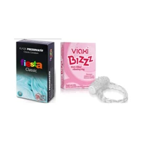 Fiesta Classic Prezervatif 12'li+Viaxi Bızz Titreşim Halkası