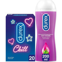 Durex Chill Karma Paket Prezervatif 20'li+Durex Play Masaj Jeli Aloe Vera 200 ml