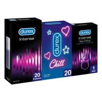 Durex Chill Karma Paket Prezervatif 20'li+Little Devil Halka+Intense Uyarıcı Jel 10 Ml