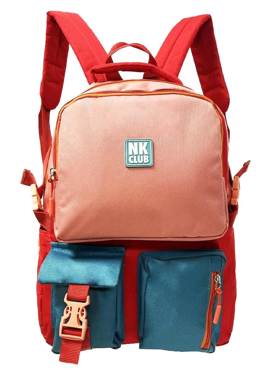 NK 9012-47 6 Gözlü Kırmızı İlkokul Kız Çocuk Sırt Çantası