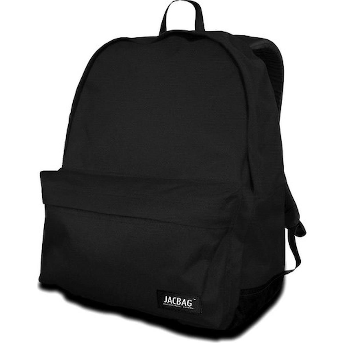 Jacbag 2 Gözlü Siyah Lise-Üniversite Unisex Sırt Çantası