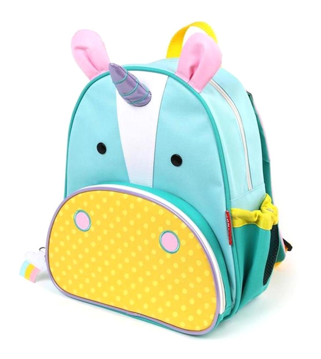 Skip Hop Zoo Unicorn Hayvan 2 Gözlü Mavi Anaokulu Kız Çocuk Sırt Çantası
