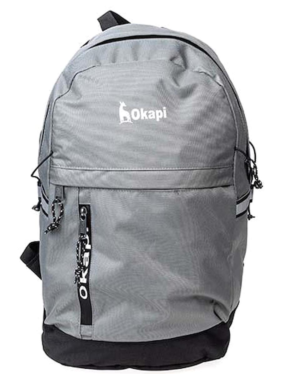 Okapi OKP-147 Su Geçirmez 3 Gözlü Gri Lise-Üniversite Unisex Sırt Çantası