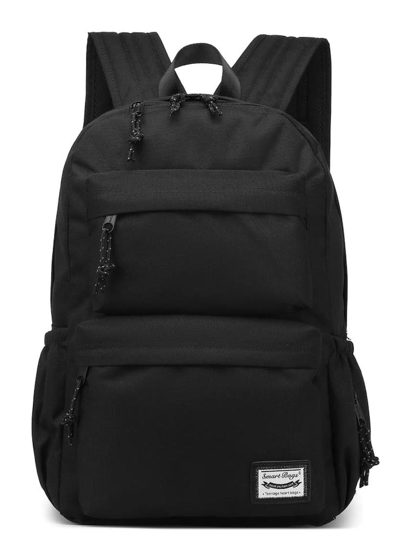 Smart Bags 3154 Çok Gözlü Siyah Lise-Üniversite Unisex Sırt Çantası