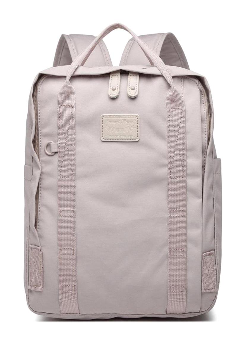 Smart Bags 3190 Su Geçirmez 2 Gözlü Krem Lise-Üniversite Unisex Sırt Çantası